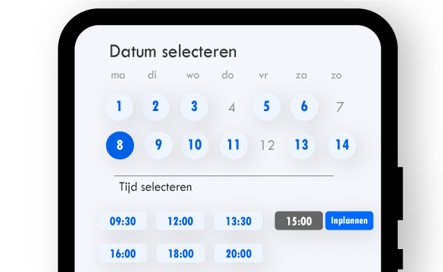 Online planningen voor rijlessen